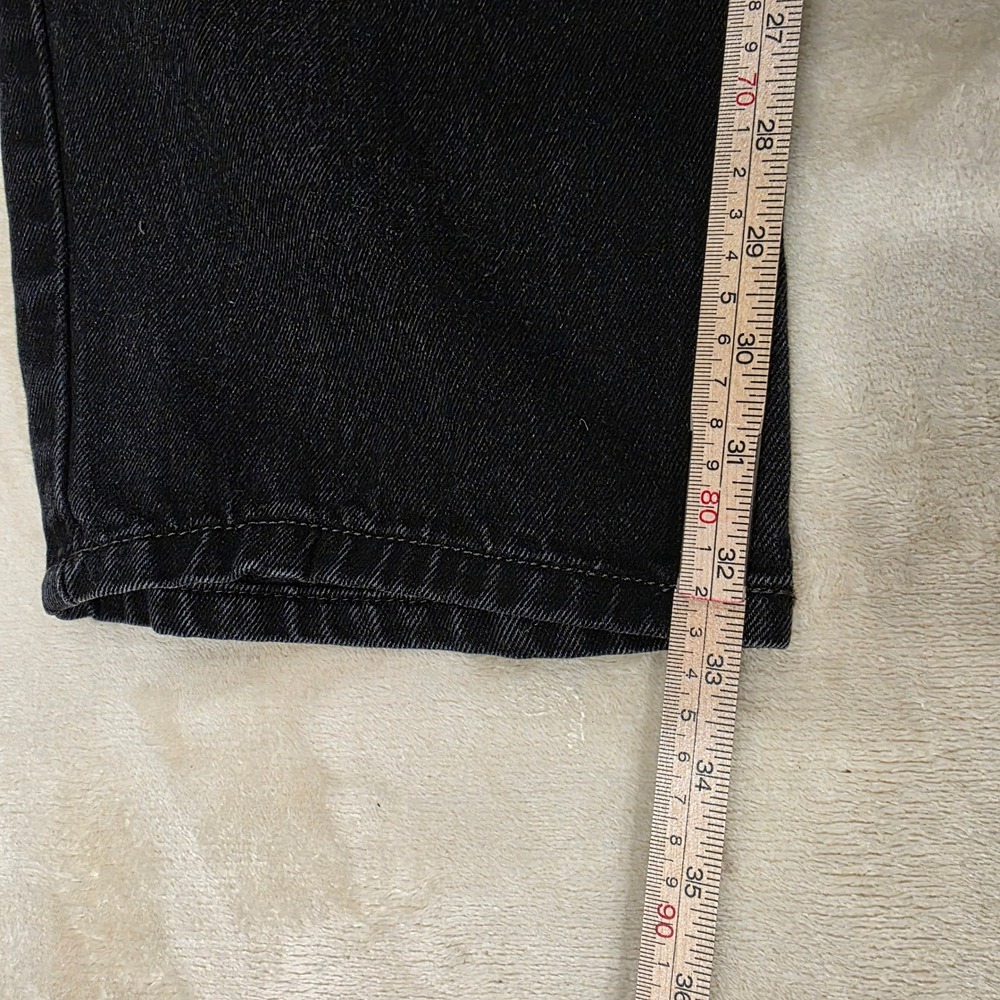 Vintage Levi's 550 Relaxed Fit Black Jeans Mens 34x34 Tapered Leg 00550-0260 Y2K - Picture 7 of 10